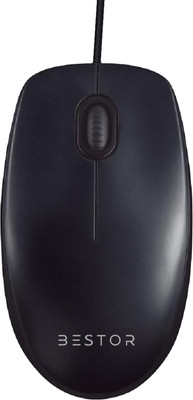 Bestor wired optical mouse, 1.5M Cable Length Hi-Optical Tracking for Plug & Play, Wired Ambidextrous Optical  Gaming Mouse(USB 2.0, MAT BALCK)