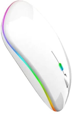 MARS Wireless RGB Mouse With BT Support ,Dual Mode Conect For Laptop,ipad,android Wireless Optical  Gaming Mouse(2.4GHz Wireless, White)