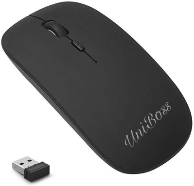 UniBoss Ultra Slim Wireless Optical Mouse for office and home Wireless Optical Mouse(2.4GHz Wireless, Black)