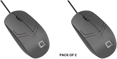 EXPERTRONICS QMU-535 (Pack of 2) Wired Ambidextrous Optical Mouse(USB 2.0, Black)