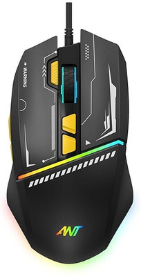 ANT SPORTS Ant Ghost50 Wired Ambidextrous Optical Gaming Mouse (USB 2.0, Black) Wired Ambidextrous Optical  Gaming Mouse(USB 2.0, Black)