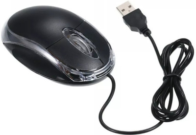 NPU Stylish USB Wired Gaming Mouse With Lighting For Laptop, PC_NP55 Wired Ambidextrous Optical  Gaming Mouse(USB 3.0, Black)