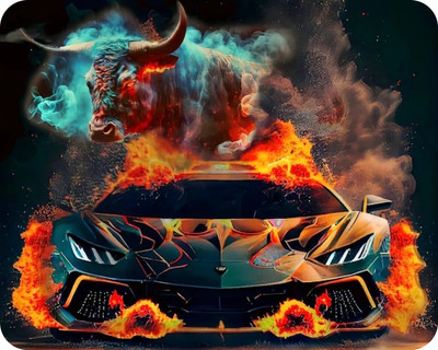 INFOTECH Car Mousepad 009 Non Slip Base Mousepad(Multicolor)
