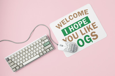 Rushaan Welcome i hope you like dogs -printed Mousepads for pet lovers Mousepad(White)