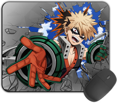 Kirmada Printed Design Mouse Pad Bakugo Non-Slip My Hero Acadamia Non Slip Base Mousepad(Multicolor)