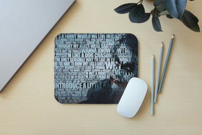 Zipcartz Joker Thoughts Gaming Mouse Pad for Laptop & PC | Non Slip Base Mousepad(Black & White)