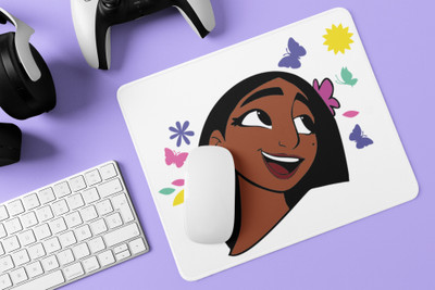 Rushaan Isabella smiling - Printed animated Mousepad for animation lovers Mousepad(White)