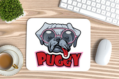 otakusoutlet Funny Dog Mousepad,Office Gifts MousePad with Stitched Edge Non-Slip Rubber Base Mousepad(White)