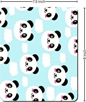 Printile PANDA PRINT MOUSE PAD Non Slip Base Mousepad(White&Black)