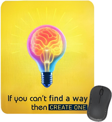 STYLERA Printed Mouse Pad Ultra-Low Friction Smooth Mouse Control Gaming Anti-Slip Base Non Slip Base Mousepad(Yellow)