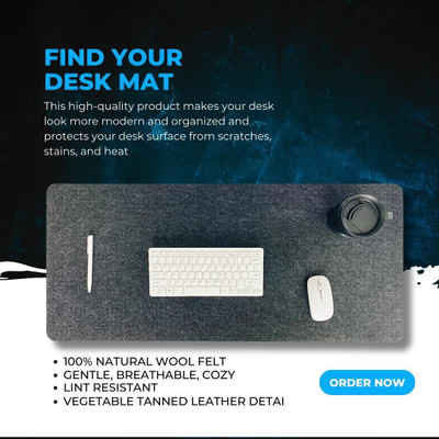 TIERNO 7035 darkhalf Non Slip Base Mousepad(Dark Grey)