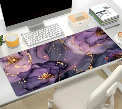 DARSHANAM WORLD Keyboard Mat, Mouse Pad Shortcut Keys Desk Mats for Office Non Slip Base Mousepad(Purple)