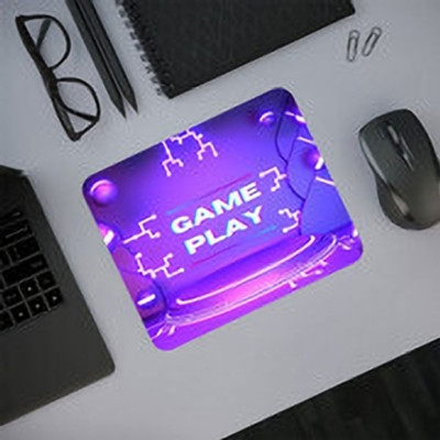 DECRONICS 3 MM Rubber Base Printed Anti-Slip Gaming Mouse Pad for Computer/Laptop (M273) Mousepad(Purple)