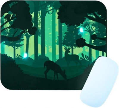 Zipcartz Nature Lover Wildlife Jungle Theme Mousemat for Laptop, Computer & Study Desk Non Slip Base Mousepad(Multicolor)