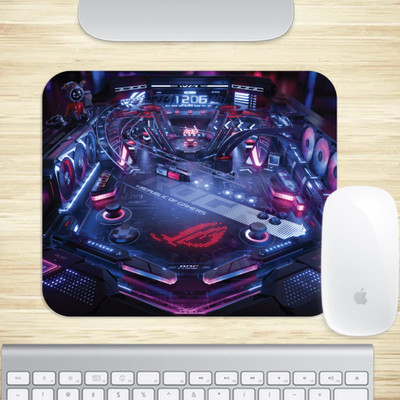 Saifihaan Creation Mouse Pad Gaming theme printed Lycra Cloth Nonslip Base Computer Accessory ASR06 Non Slip Base Mousepad(Multicolor)