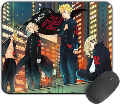 Kirmada Printed Designer Badass Toman Tokyo Revengers Mouse Pad. Non Slip Base Mousepad(Multicolor)