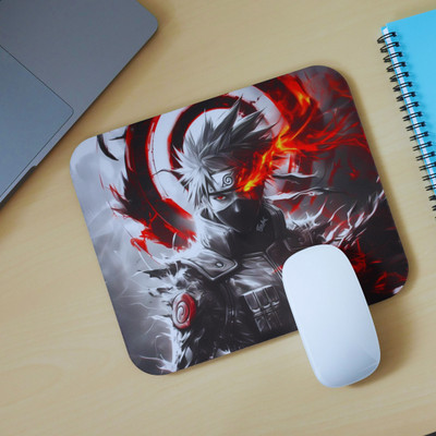 pixel hub Kakashi Naruto Theme Printed Mouse Pad, For Gaming, Smooth-Surface, NonSlip Base Non Slip Base Mousepad(Multicolor)