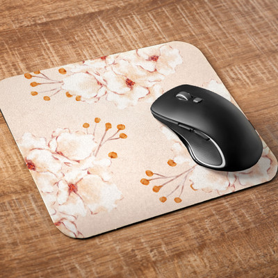 BHS BROTHERS MOUSE PAD 0.66 Non Slip Base Mousepad(Off White)