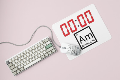 Rushaan Zero:Zero Am - Printed Mousepads For Mathematics Lovers Non Slip Base Mousepad(White)