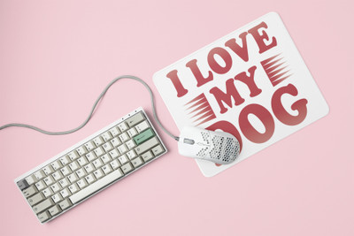 MiTrends I love my dog-printed Mousepads for pet lovers(20cm x 18cm) Mousepad(White)