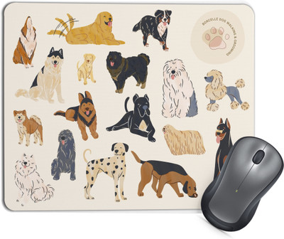 TrendoPrint MP25 Mouse Pad with Anti-Slip Rubber Base & Smooth Mouse Control Non Slip Base Mousepad(Multicolor)