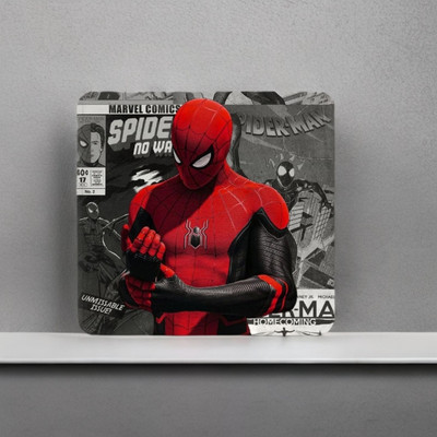 TheSlidingMouse Marvels Spiderman Mousepad For Laptop and Pc Non Slip Base Mousepad(Red, White)