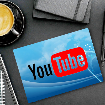dk printing YouTube Printed Mouse Pad Non Slip Base Mousepad(Black)