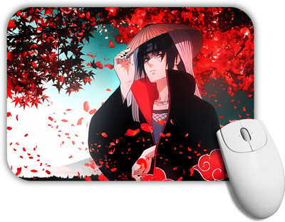 GROOFIEZ Anime Mouse Anime Mouse Pad (9 inch x 7 inch) - Itachi Akatsuki Printed Mousepad Non Slip Base Mousepad(Multicolor)