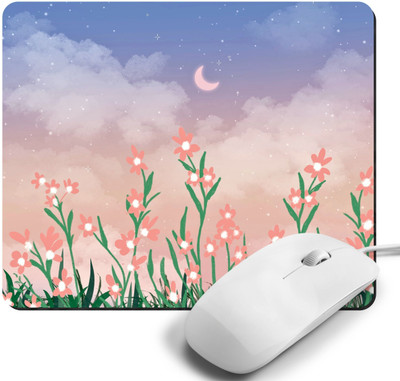 Printile MOUSE PAD 0.4 Non Slip Base Mousepad(Pink&Green)