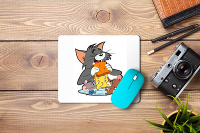 Dey 's stationery store Tom-Jerry-Printed Non Slip Base Mousepad(White)