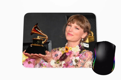 craft maniacs TAYLOR SWIFT GRAMMY WINNER ANTI SLIP RUBBER MOUSEPAD FOR SWIFTIES Non Slip Base Mousepad(Multicolor)