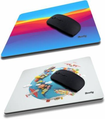 Flipkart SmartBuy Mouse Pad combo for Laptop, MacBook Pro Air, Gaming Computer, Anti-Skid Base Mousepad(Multi 05)