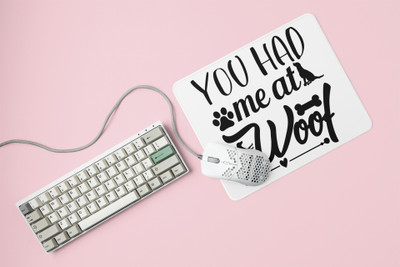 Rushaan You had me -printed Mousepads for pet lovers Mousepad(White)