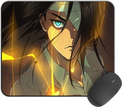 NKTRADERS ZIYAN ACCESSORIES Printed Design Mouse Pad EREN 1 Gaming and Work Performance Mousepad(Black, Brown)