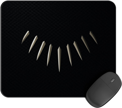 Kirmada Printed Black Panther Logo Mouse Pad Super Smooth Surface Marvel Non Slip Base Mousepad(Multicolor)