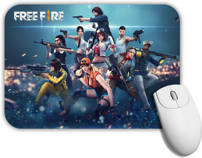 GROOFIEZ Freefire Mouse Pad Non-Slip Rubber Base for PC Laptop (9x7 inch) Non Slip Base Mousepad(Black)