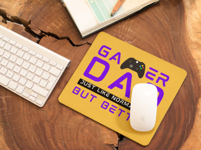 Epic Merch Gamer Dad Non Slip Base Mousepad(Multicolor)
