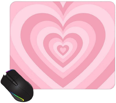 Gadgetshor Cute Mousepad with Smooth Mouse & Anti-Slip Rubber Base Control for Laptop Non Slip Base Mousepad(Pink)