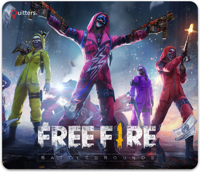Quitters BigSize FreeFire Gaming Non-Slip Rubber Base Non Slip Base Mousepad(Multicolor)