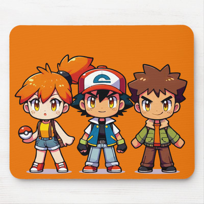 harshitaecom Cute Anime Mouse Pad – Perfect for Gamers & Fans! Non Slip Base Mousepad(Orange)