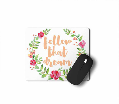 Tee Mafia Go with the Flow_mp Non Slip Base Dual Sided Mousepad(White)