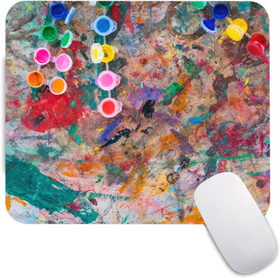 The Custom Crow Abstract Art Textured Mousepad(Multicolor)