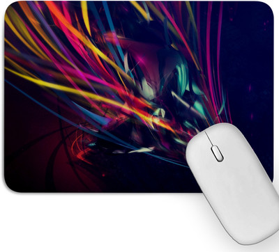 Artich Soft Non-Slip Multi-Use Mouse Pad Colored Combined Strip Abstract Non Slip Base Mousepad(Multicolor)