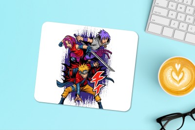 otakusoutlet Naruto Anime Mouse Pad, Printed Premium Textured for Desktop Laptop Gaming Mousepad(White)