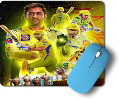 PATRA ENTERPPRISE Clap cart Designer Anti Skid MS Dhani photo Printed Mouse Pad Non Slip Base Mousepad(Multicolor)