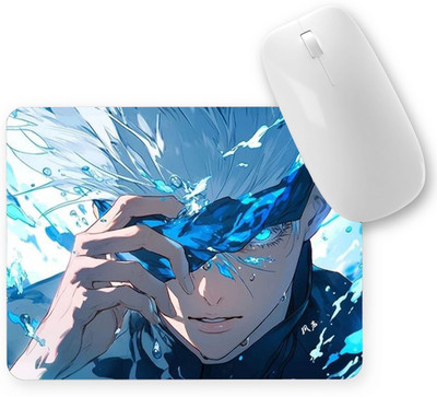 Shanime navar Anime Mouse Pad, Non-Slip rubber Base, Water Resistant for Pc leptop & Keyboard Non Slip Base Mousepad(White)
