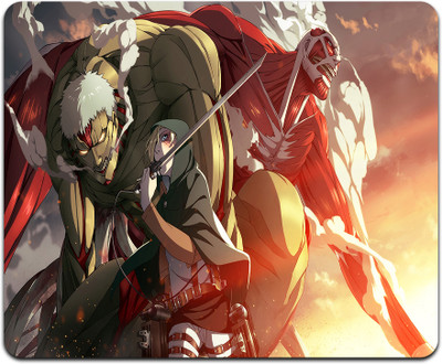 MITTRA Indiacraft Printed Anime Attack On Titan MousePad For Gaming. Non Slip Base Mousepad(Attack On Titan)