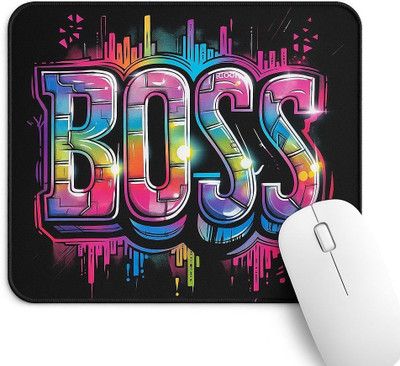 Mj trades Boss DJ Mousepad Wave Non Slip Base Mousepad(Black)