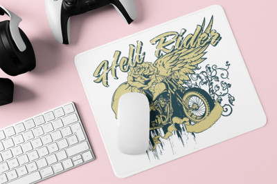 Rushaan Hell Rider - Printed animated Mousepad for animation lovers Mousepad(White)
