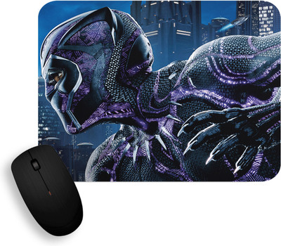 Gift Arcadia Black Panther Printed Non-Slip Rubber Base MousePad for Computer and Laptop Non Slip Base Mousepad(Blue)